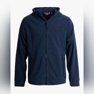 Reebok Men's Deep Blue Polar Hoodie Fleece Jacket Size XXL NWT BT-3118